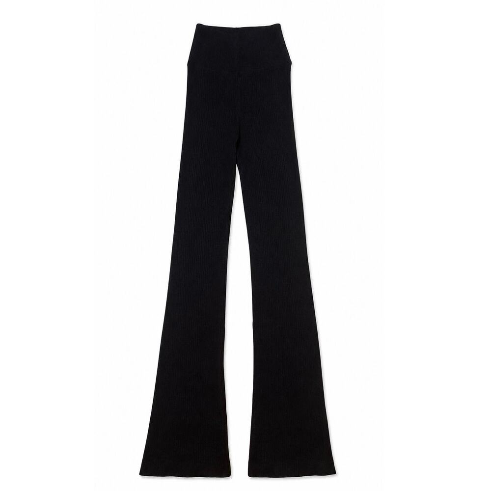 Beach Riot Black Ribbed Flare Leggings XS High Rise Yoga Pants